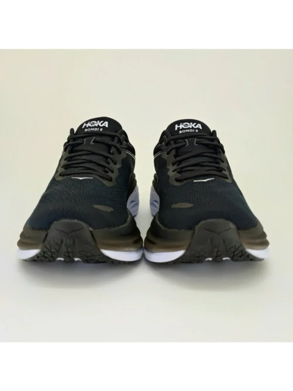 HOKA Bondi 8 Women's Size 8 US Running Shoes Mesh Black White 1127952 BWHT